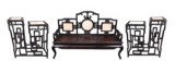 A SET OF SUANZHI HARDWOOD FURNITURE
