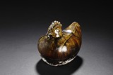 A JIZHOU KILN CHICKEN FIGURE