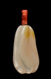 A CARVED MOTHER OF PEARL SNUFF BOTTLE