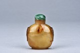 A BEIGE AGATE SNUFF BOTTLE
