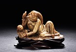 A SHOUSHAN CARVED LIU HAI AND GOLDEN TOAD