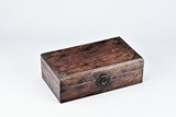 A HARDWOOD RECTANGULAR BOX