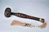 A LARGE ALOESWOOD 'IMMORTAL' RUYI SCEPTER