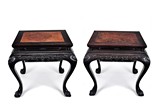 A PAIR OF SUANZHI WOOD SQUARE TABLES