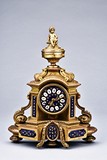 A VINTAGE FRENCH SILVER GILT CLOISONNE BREVETÉ CLOCK