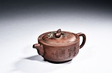 A YIXING ZISHA TEAPOT ATTRIBUTED TO WU YUNSHAN