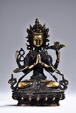 A BRONZE FIGURE OF BODHISATTVA 