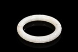 A WHITE JADE #CLOUD# BANGLE