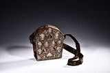 A SILVER TIBETAN TRAVELING SHRINE GAU BOX 