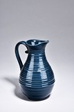 A BLUE GLAZED HANDLED JAR