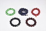 A SET OF FIVE BEADED BRACELETS