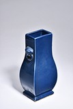A BLUE GLAZED VASE