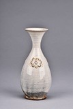 A WHITE GLAZED #FLOWER# VASE 