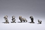 A SET OF FIVE ANIMAL MINIATURE FIGURES 
