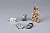 A SET OF FIVE JADE ORNAMENTS