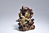 A JADE CARVED FIGURE 