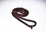 A HORN CARVED 113 BEADS NECKLACE