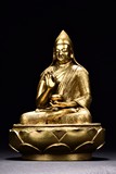 A RARE GILT BRONZE FIGURE OF TSONGKHAPA