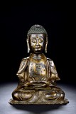 A GILT BRONZE FIGURE OF AMITABHA