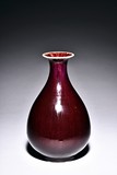 A FLAMBE RED GLAZED VASE