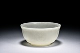 A WHITE JADE CARVED BOWL