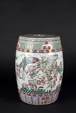 A WUCAI PORCELAIN ROUND STOOL
