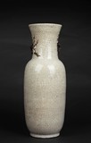 A LARGE GE-TYPE VASE WITH PRUNUS FLOWER HANDLES