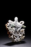 A JADEITE CARVED FIGURAL GROUP
