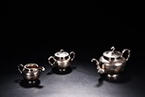 A GROUP OF THREE SILVER TEA SET