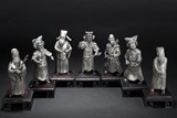 A GROUP OF PEWTER OPERA FIGURES