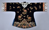A BLUE GROUND EMBROIDERY INFORMAL ROBE