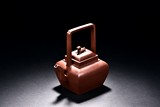 CHEN BINGWEN: AN ARCHED HANDLE YIXING TEAPOT