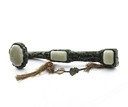 A LARGE SPINACH AND WHITE JADE 'POEM' SCEPTER