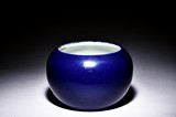 A SACRIFICIAL BLUE GLAZED JARDINIERE 
