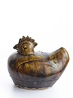A JIZHOU KILN CHICKEN FIGURE