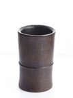 A ROSEWOOD BRUSH POT