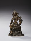 A BRONZE FIGURE OF TARA