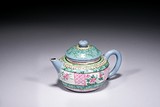 SHAO YUBAO: A YIXING PAINTED ZISHA TEAPOT