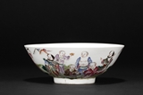 A FAMILLE ROSE 'EIGHTEEN LUOHAN' BOWL