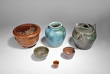 A GROUP OF SIX POTTERY WARES