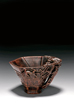 AN AGARWOOD CARVED CHILONG CUP