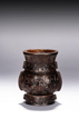 AN AGARWOOD CARVED 'TAOTIE' ARCHAISTIC VESSEL