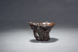 AN AGARWOOD 'PLUM' LIBATION CUP