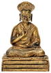 A GILT-BRONZE FIGURE OF LAMA
