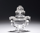 A ROCK CRYSTAL CARVED TRIPOD CENSER