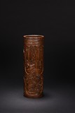 A BAMBOO CARVED BRUSHPOT