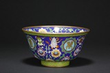 A CLOISONNE ENAMELED 'SHOU' BOWL