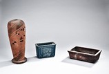 A GROUP OF THREE CERAMIC WORKS
