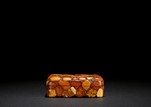 AN AMBER MOSAIC BOX