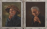 PAINTING OF AN OLD MAN AND AN OLD WOMAN